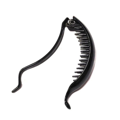 Mini Banana Hair Clip Small Ponytail Holder Ring Comb Plastic Hair Clip for Women