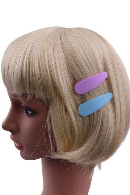 Solid Snap Hair Clips – Matte Square & Rectangle Hair Clips for Women & Girls (10 Pack / 5 Pairs)