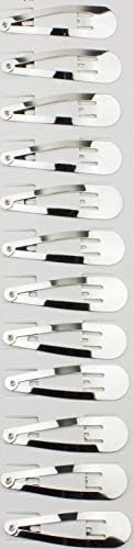 Mini Snap Hair Clips Silver Bendy Barrettes Non Slip Tic Tac Hair Slides for Girls Women  (Pack of 12)