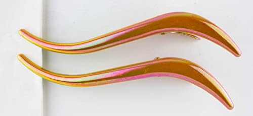 S Shape Metal Hair Grip for Women. Large Beak Hair Clips Concord Flamingo Alligator Clips Curved (Pack of 2)