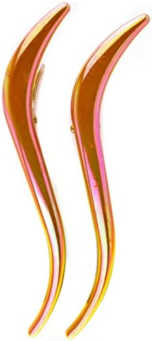 S Shape Metal Hair Grip for Women. Large Beak Hair Clips Concord Flamingo Alligator Clips Curved (Pack of 2)