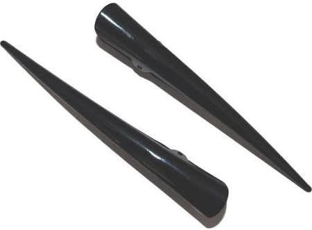 Pack of 2 Black Alligator Beak Hair Clips with Teeth Long Metal Concorde Clips 12.7cm for Women Girls Strong Hold Hair Styling Accessories