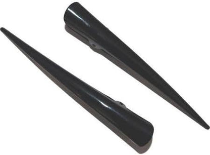 Pack of 2 Black Alligator Beak Hair Clips with Teeth Long Metal Concorde Clips 12.7cm for Women Girls Strong Hold Hair Styling Accessories