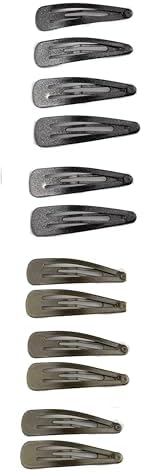 Mini Snap Hair Clips Silver Bendy Barrettes Non Slip Tic Tac Hair Slides for Girls Women  (Pack of 12)