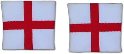 England Flag Sports Headband – Red & White Cross Stretch Sweatband for Running, Gym, Football, Sports Events & Fan Support
