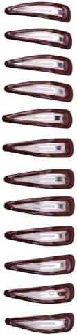 Mini Snap Hair Clips Silver Bendy Barrettes Non Slip Tic Tac Hair Slides for Girls Women  (Pack of 12)