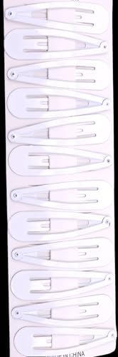 Mini Snap Hair Clips Silver Bendy Barrettes Non Slip Tic Tac Hair Slides for Girls Women  (Pack of 12)