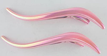 S Shape Metal Hair Grip for Women. Large Beak Hair Clips Concord Flamingo Alligator Clips Curved (Pack of 2)