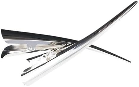 Set of 2 Long Silver Metal Beak Hair Clips Concorde Pelican Alligator Hair Grip for Women Hair Updos Styling Accessories