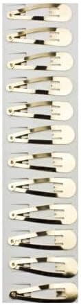 Mini Snap Hair Clips Silver Bendy Barrettes Non Slip Tic Tac Hair Slides for Girls Women  (Pack of 12)