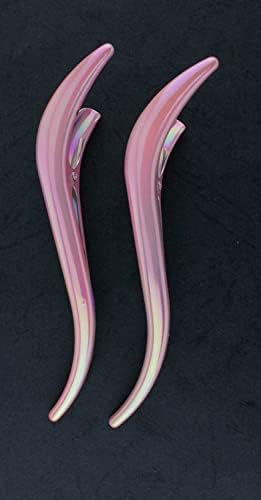 S Shape Metal Hair Grip for Women. Large Beak Hair Clips Concord Flamingo Alligator Clips Curved (Pack of 2)