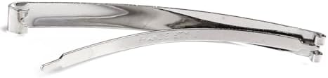 Slim French Style Silver Barrettes Hair Clips, Thin Metal Domed Spring Hair Slides for Women (Pack of 8)