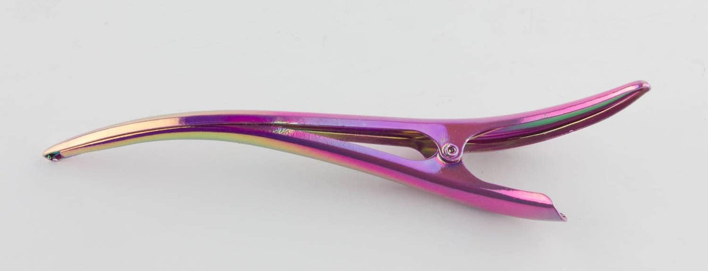 Pack of 2 Large Lilac Beak Hair Clips Long Concord Flamingo Alligator Clips Curved S Shape Metal Hair Grip for Women Updo Styling