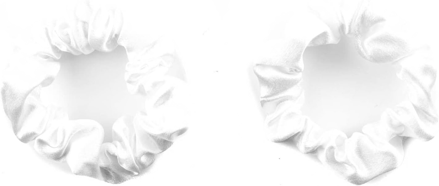 2 pcs Small plain satin hair  scrunchies