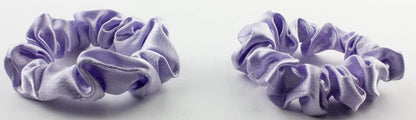 2 pcs Small plain satin hair  scrunchies