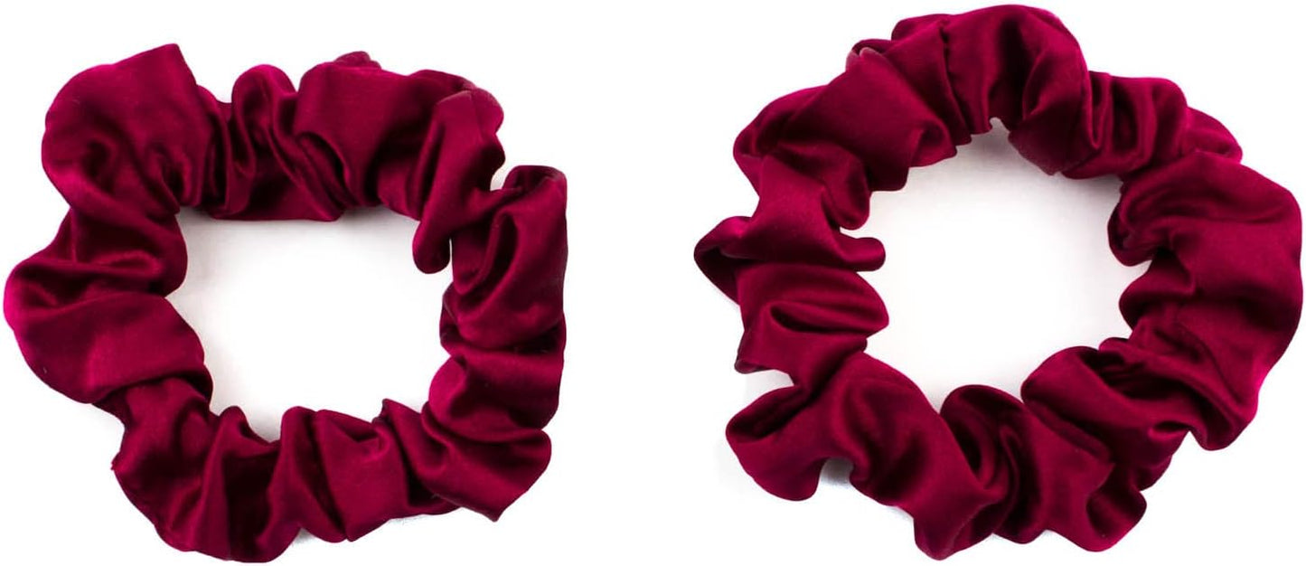 2pcs pure silk small scrunchies
