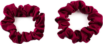 2pcs pure silk small scrunchies