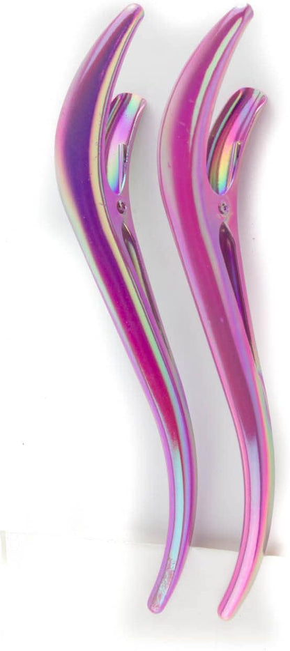 Pack of 2 Large Lilac Beak Hair Clips Long Concord Flamingo Alligator Clips Curved S Shape Metal Hair Grip for Women Updo Styling