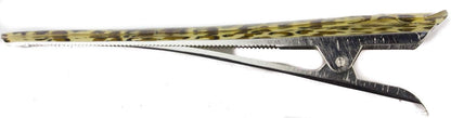 Large Animal Print Silver Beak Hair Clip 13cm Long Concorde Flamingo Alligator Hair Grip for Women Updo Styling (1 Piece)