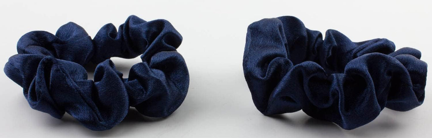 2 pcs Small plain satin hair  scrunchies