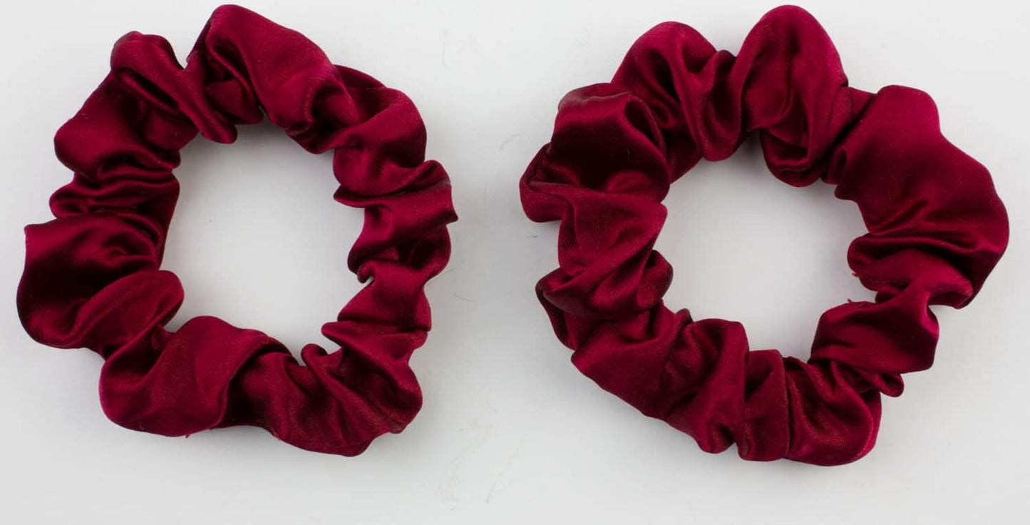 2pcs pure silk small scrunchies