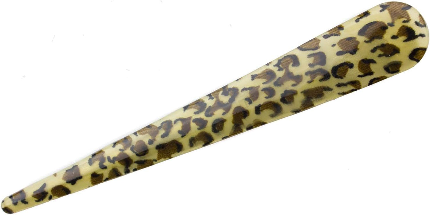 Large Animal Print Silver Beak Hair Clip 13cm Long Concorde Flamingo Alligator Hair Grip for Women Updo Styling (1 Piece)