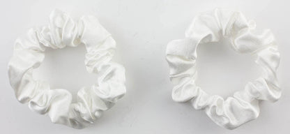 2 pcs Small plain satin hair  scrunchies