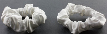 2 pcs Small plain satin hair  scrunchies