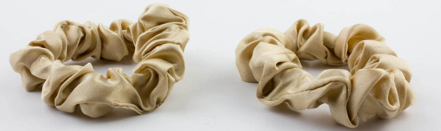 2pcs pure silk small scrunchies
