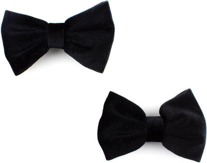 Pair of velvet bow hair clip