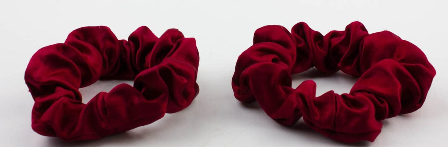 2pcs pure silk small scrunchies
