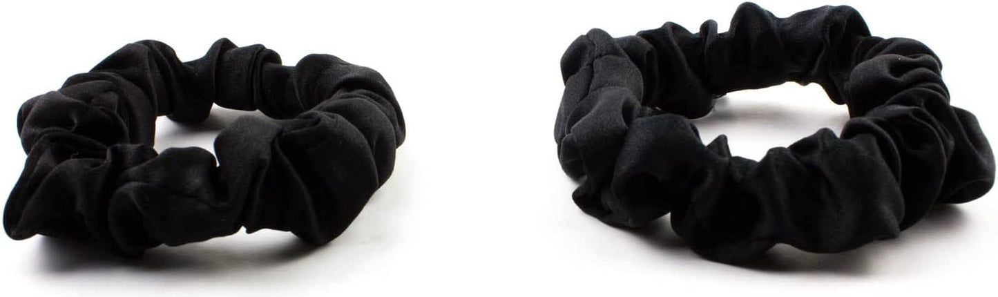 2pcs pure silk small scrunchies