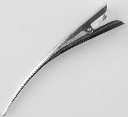 Set of 2 Long Silver Metal Beak Hair Clips Concorde Pelican Alligator Hair Grip for Women Hair Updos Styling Accessories
