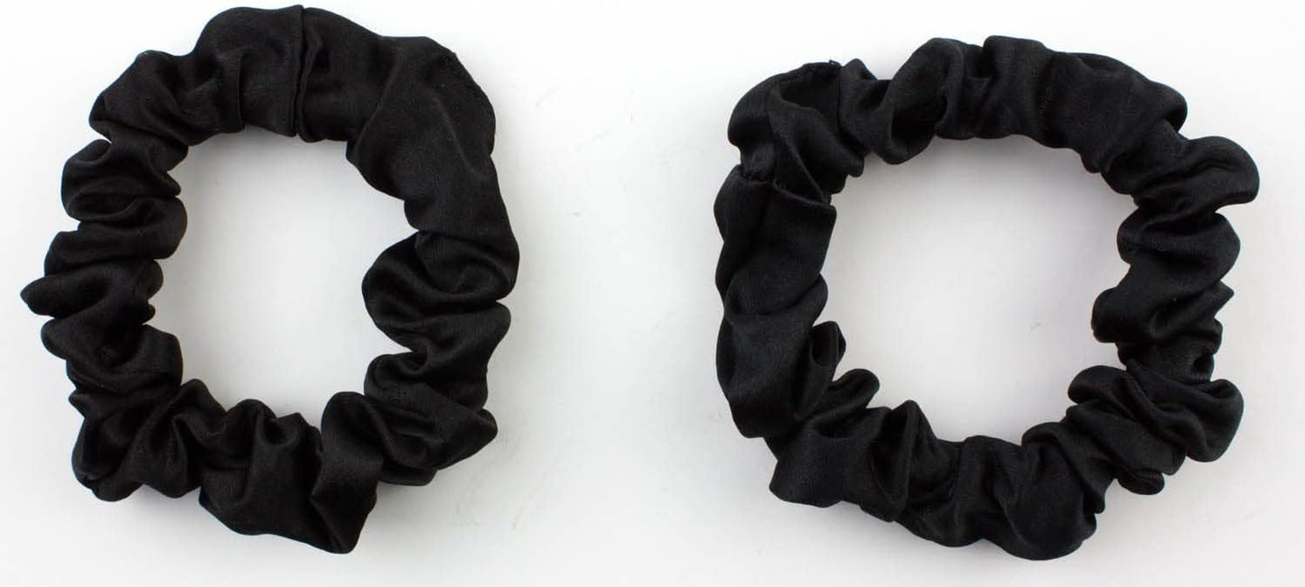 2pcs pure silk small scrunchies