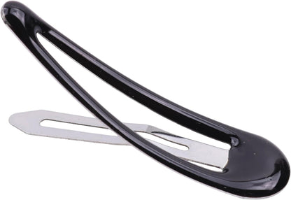 Large Epoxy Hair Snap Clips (4-Pack) - No-Slip Sleepies Barrettes for Women & Girls