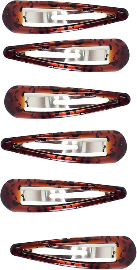 Large Epoxy Hair Snap Clips (4-Pack) - No-Slip Sleepies Barrettes for Women & Girls