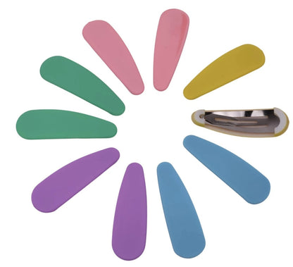 Solid Snap Hair Clips – Matte Square & Rectangle Hair Clips for Women & Girls (10 Pack / 5 Pairs)
