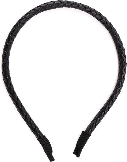 Braided  PU faux leather headband
