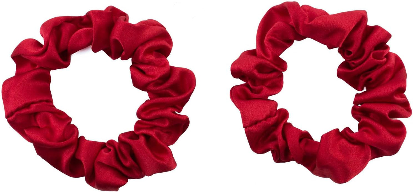 2pcs pure silk small scrunchies