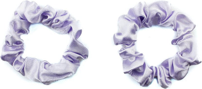 2 pcs Small plain satin hair  scrunchies