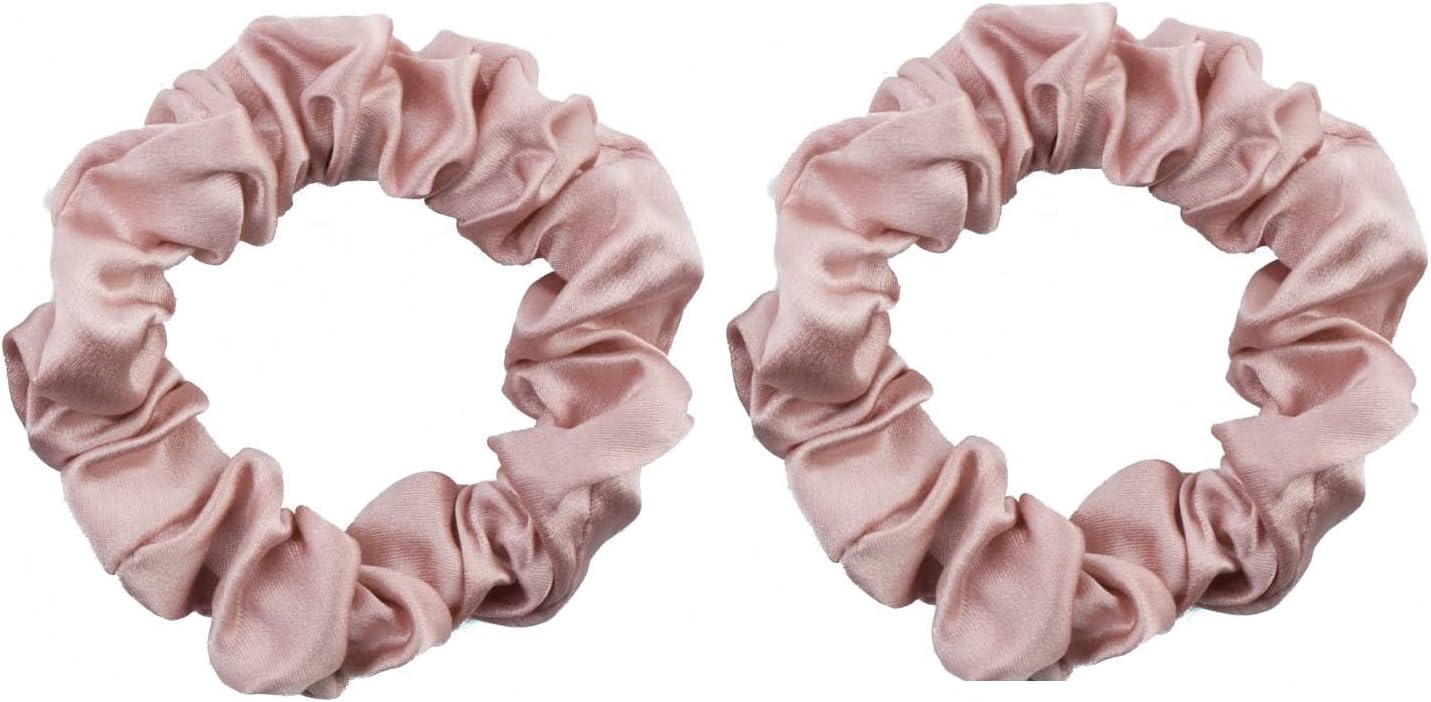 2pcs pure silk small scrunchies