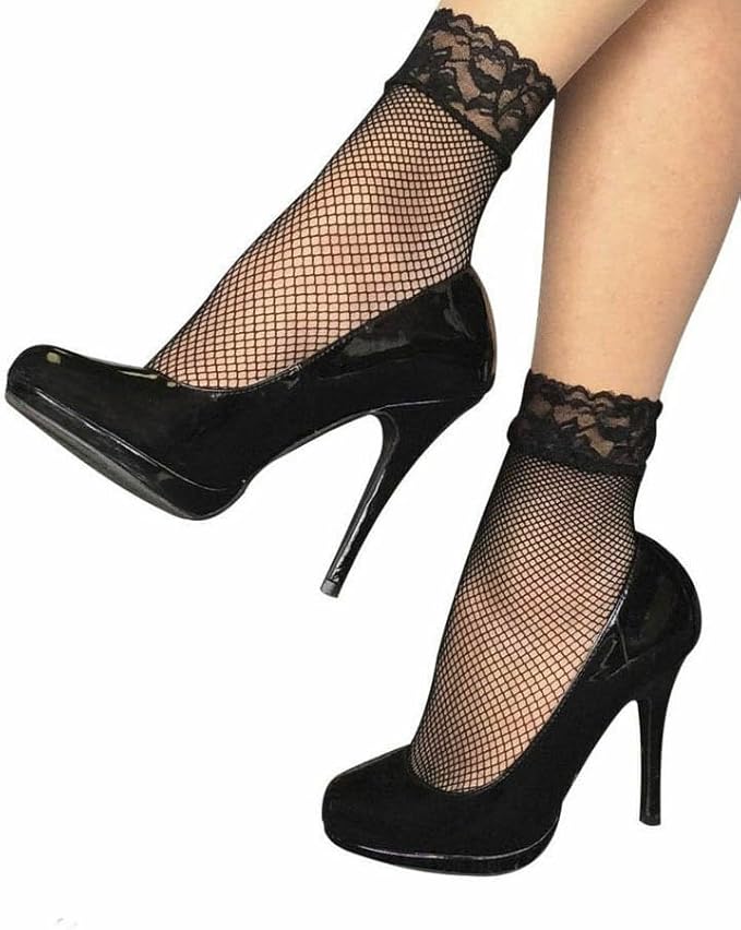 Fishnet ankle Socks Lace top