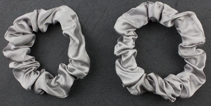 2 pcs Small plain satin hair  scrunchies
