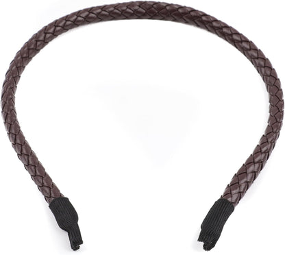 Braided  PU faux leather headband