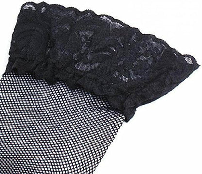 Fishnet holdups Silicon Lace Top Stocking