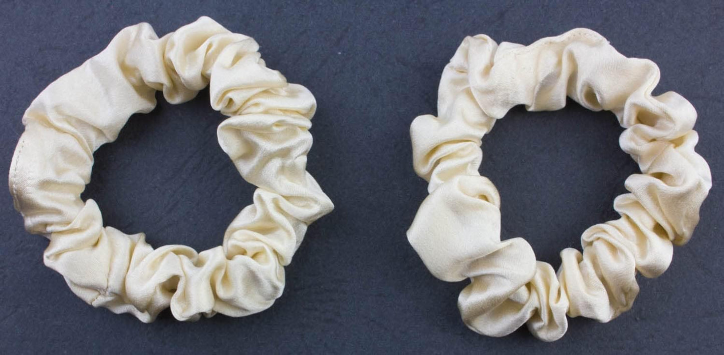 2pcs pure silk small scrunchies