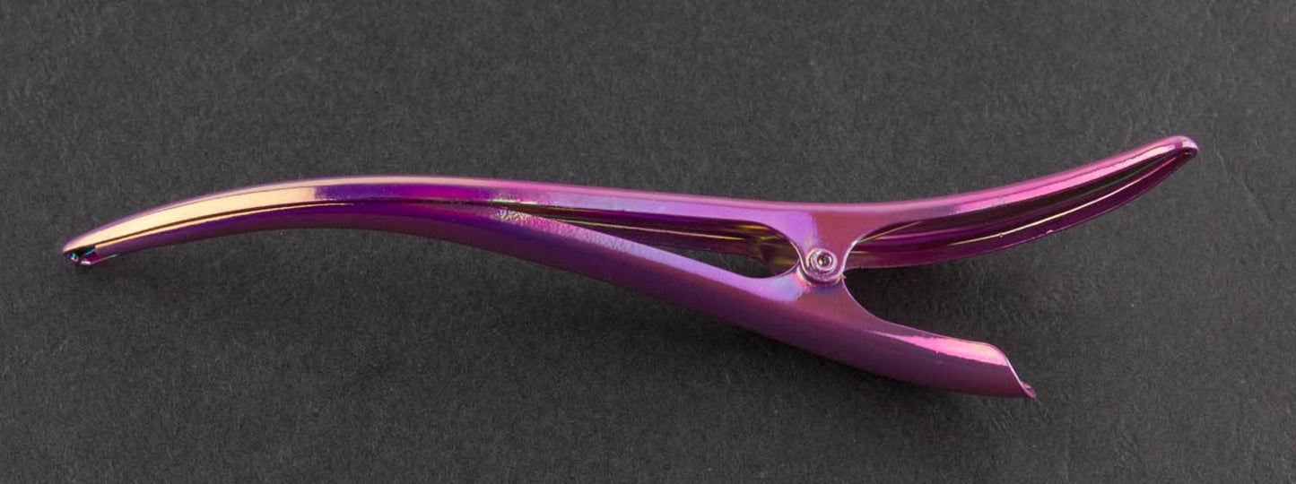 Pack of 2 Large Lilac Beak Hair Clips Long Concord Flamingo Alligator Clips Curved S Shape Metal Hair Grip for Women Updo Styling