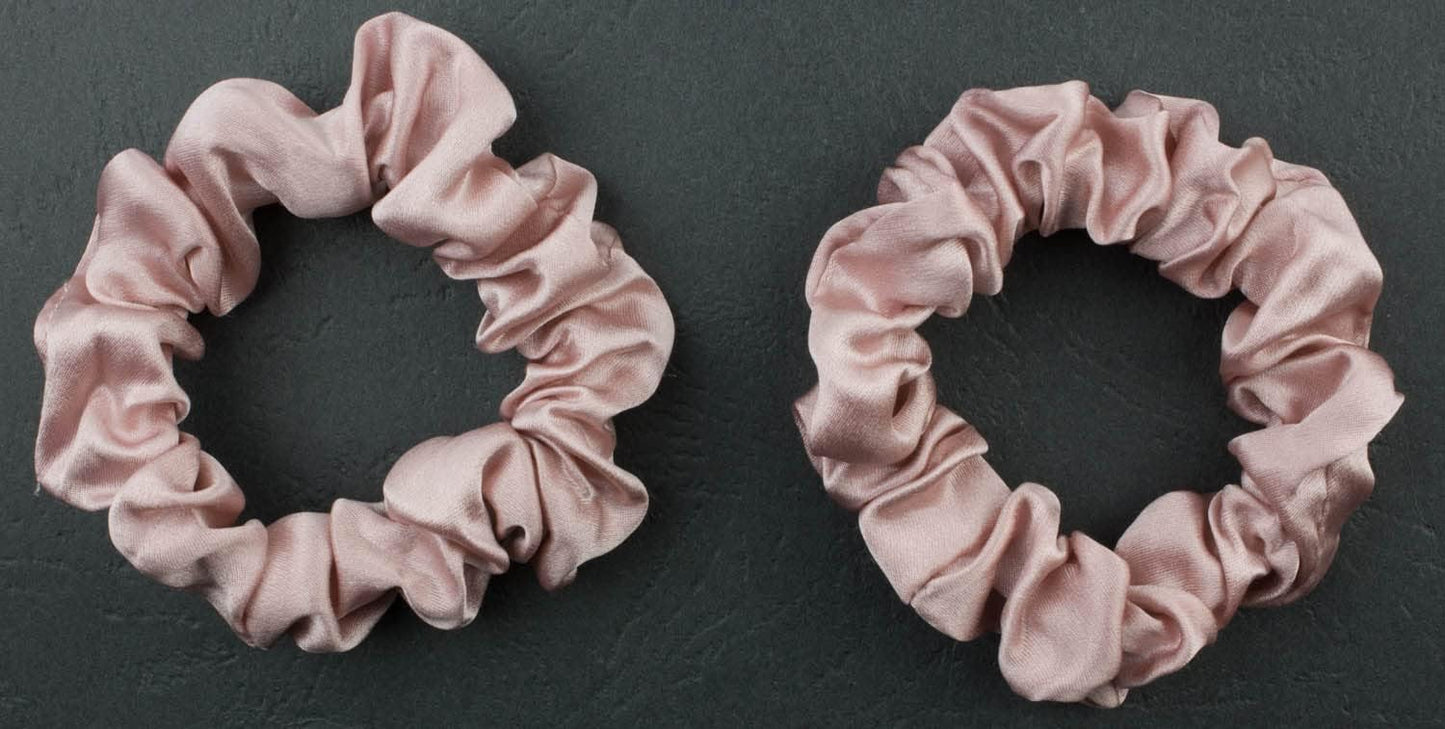 2pcs pure silk small scrunchies