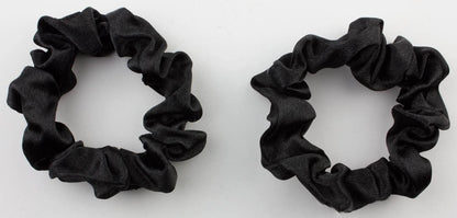 2 pcs Small plain satin hair  scrunchies