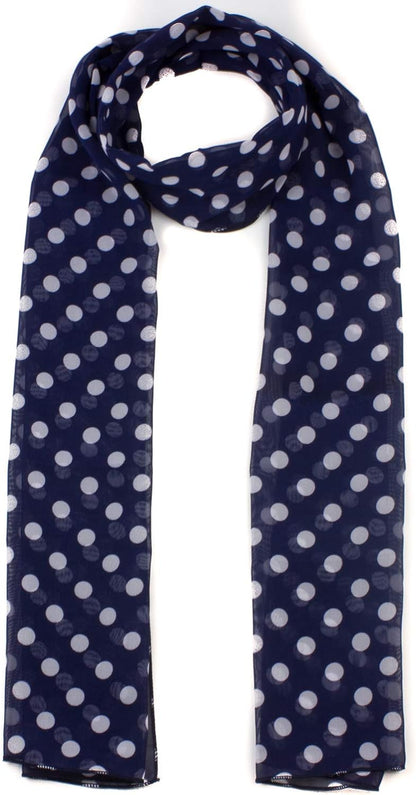 POLKA DOT CHIFON NECK WRAP
